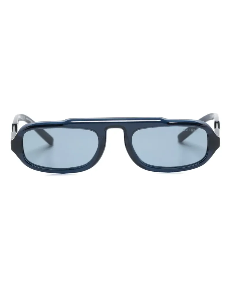 Giorgio Armani Sonnenbrille mit ovalem Gestell - Blau Blau