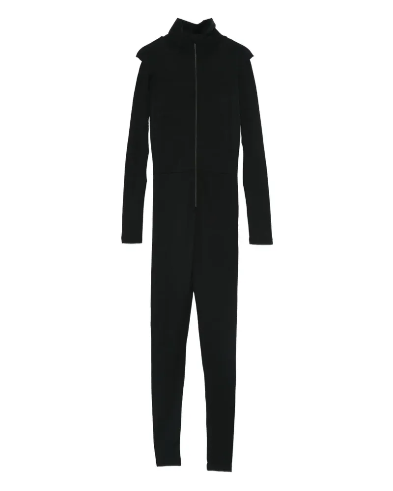 WE NORWEGIANS Jumpsuit mit Kontrastsaum - Schwarz Schwarz