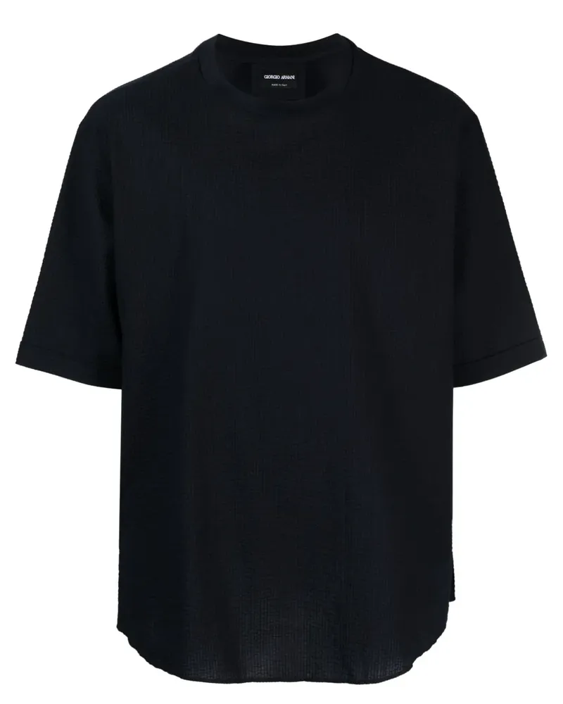Giorgio Armani T-Shirt mit Rundhalsausschnitt - Blau Blau