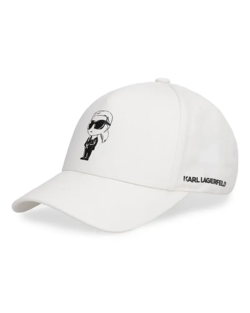 Karl Lagerfeld graphic-print cotton baseball cap - Nude Nude