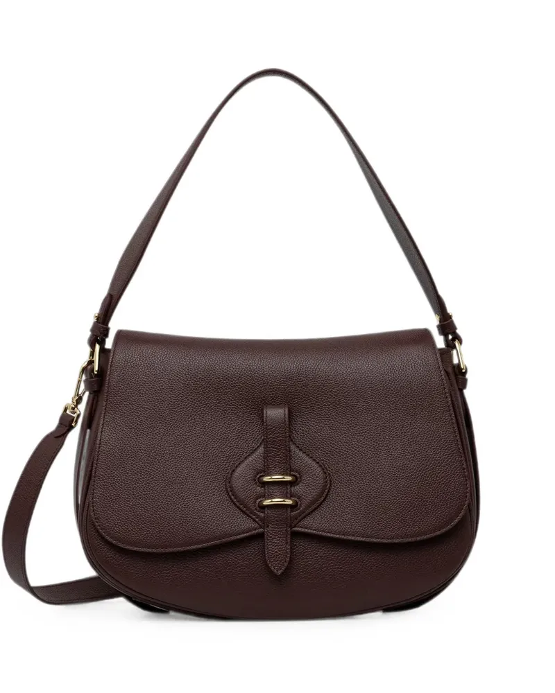 Coccinelle grained leather shoulder bag - Rot Rot