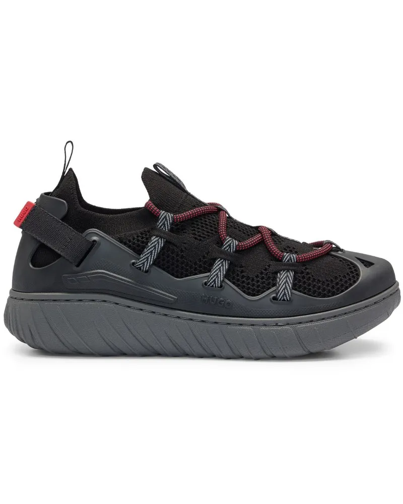 HUGO BOSS Slip-On-Sneakers mit Kontrasteinsätzen - Schwarz Schwarz