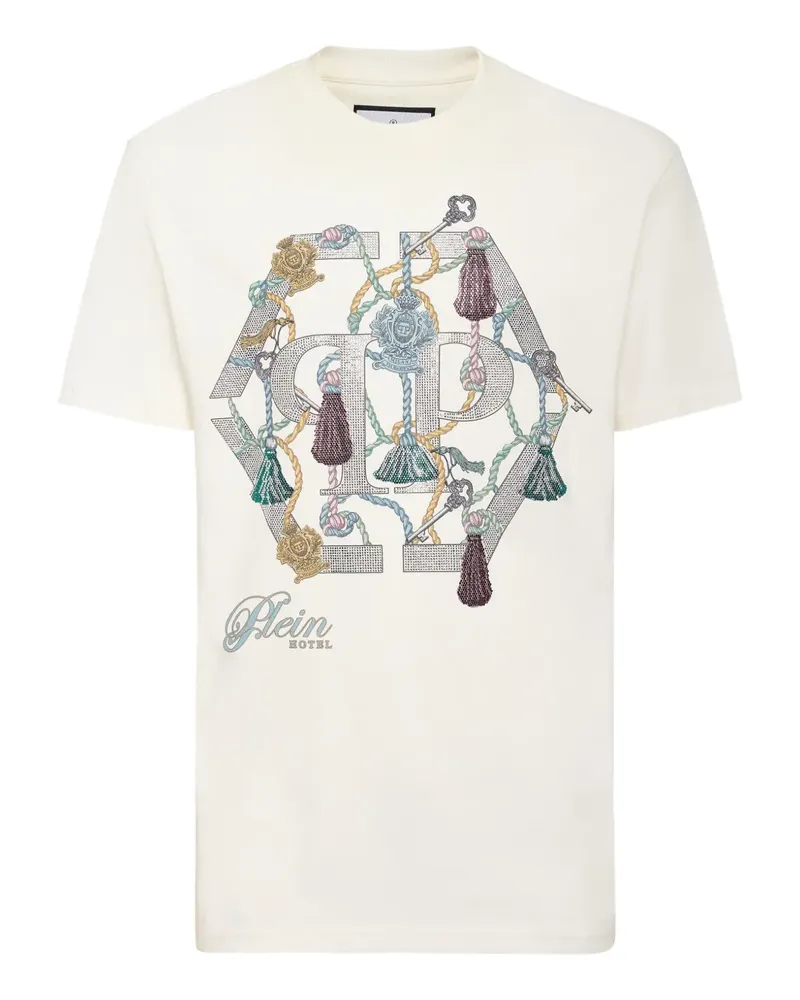 Philipp Plein T-Shirt mit Quastendetail - Nude Nude