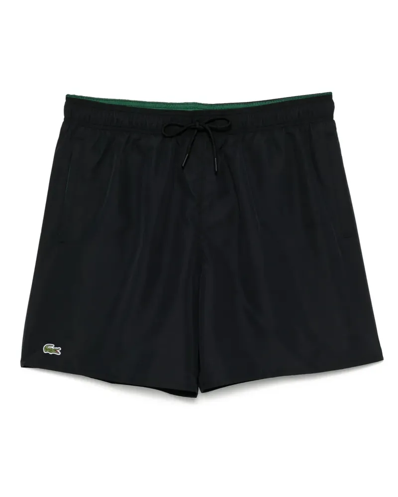 Lacoste Monochrome Badeshorts - Schwarz Schwarz