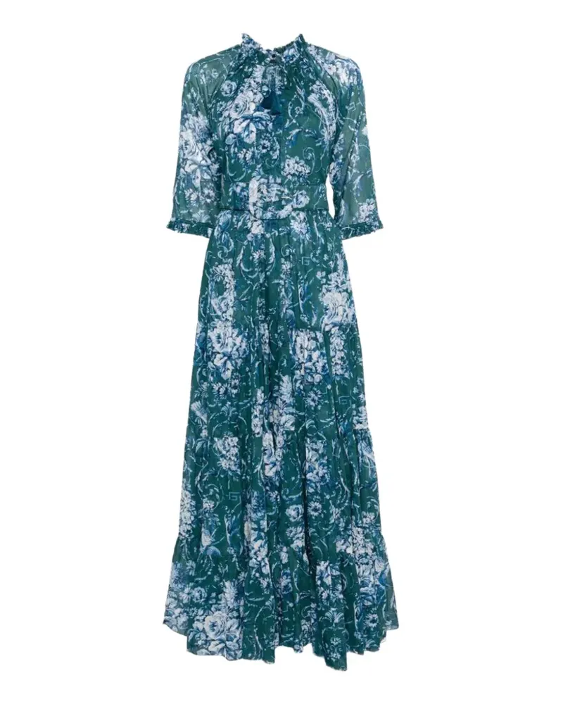 Samantha Sung Maxikleid mit floralem Print - Grün Grün