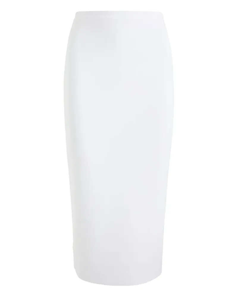 Norma Kamali elastic-waist midi skirt - Weiß Weiß