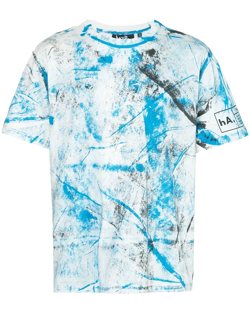 Haculla T-Shirt mit Pinselstrich-Print - Blau Blau