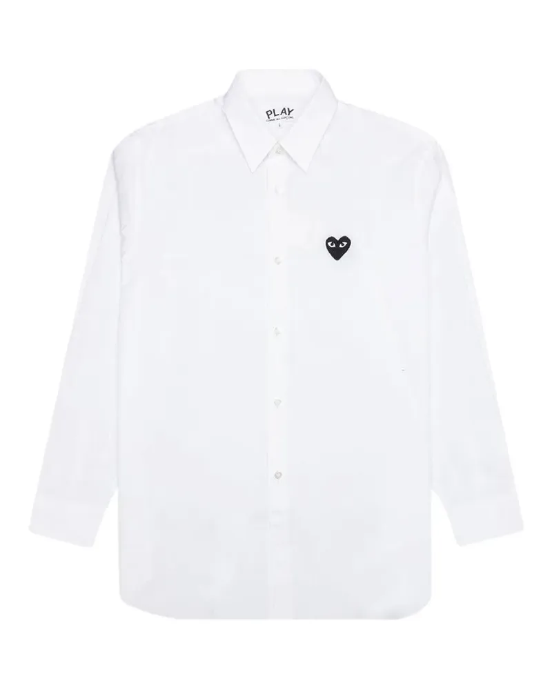 Comme des Garçons heart patch shirt - Weiß Weiß