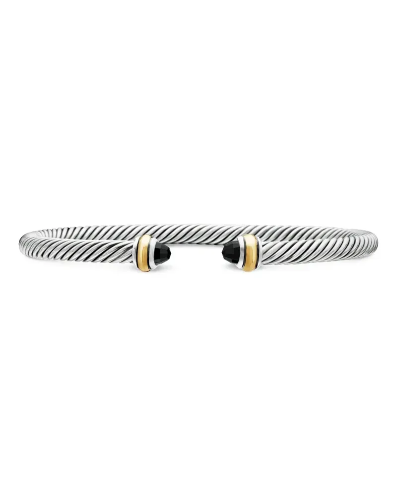 David Yurman 14kt Classic Cable Gelbgold- und Sterlingsilberarmband 4mm Silber