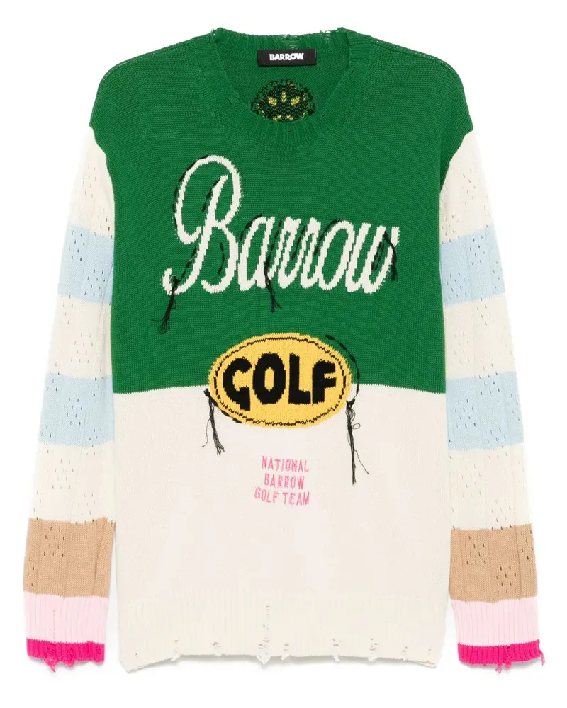 BARROW Pullover mit Logo-Intarsie - Nude Nude