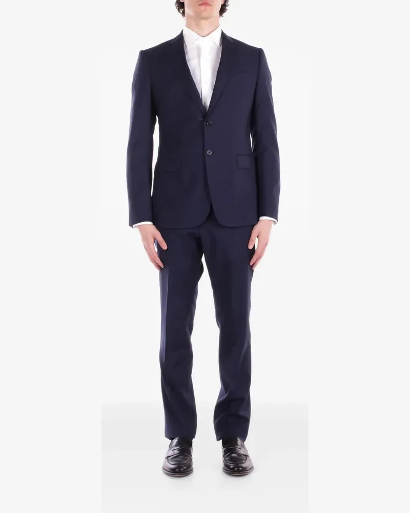 Emporio Armani Einreihiger Anzug aus Schurwolle - Blau Blau