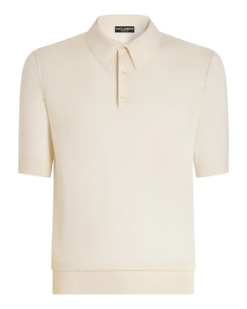 Dolce & Gabbana Poloshirt aus Kaschmir - Weiß Weiß