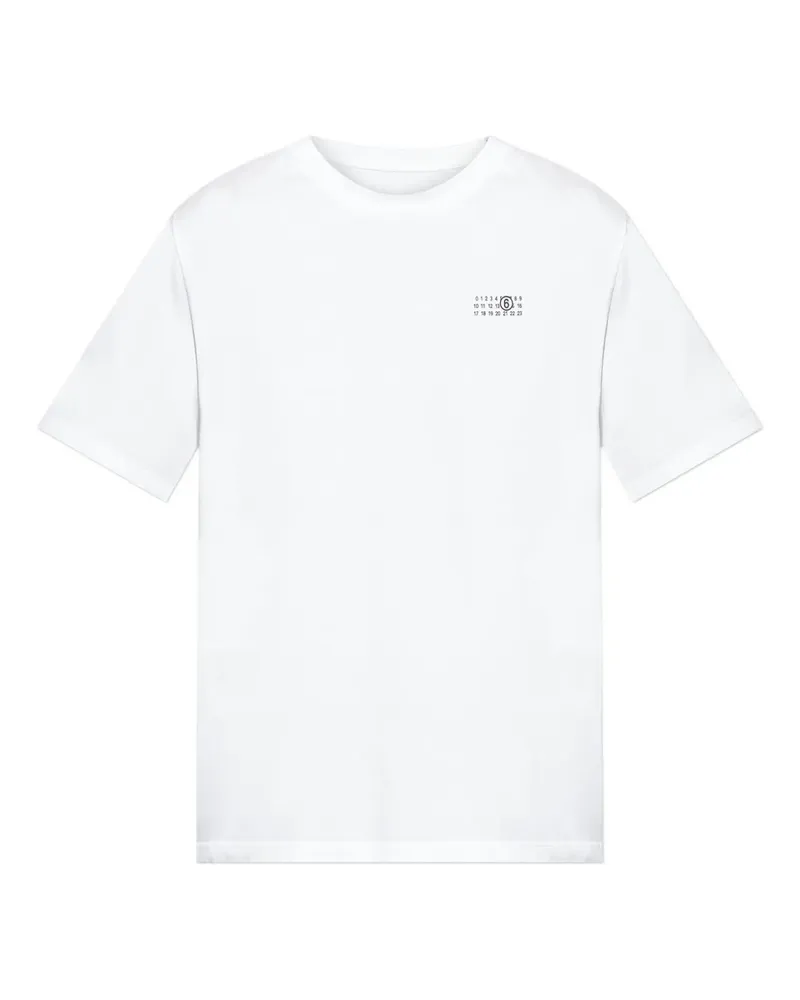 Maison Margiela T-Shirt mit Nummer-Print - Weiß Weiß