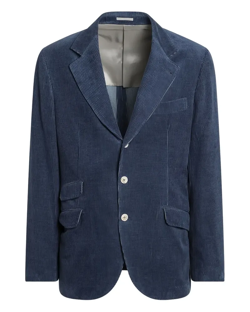 Brunello Cucinelli Blazer aus Baumwoll-Kaschmirgemisch - Blau Blau