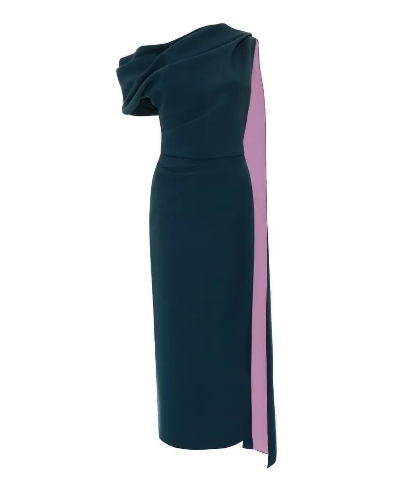 Roksanda Ilincic Maite draped midi dress - Blau Blau