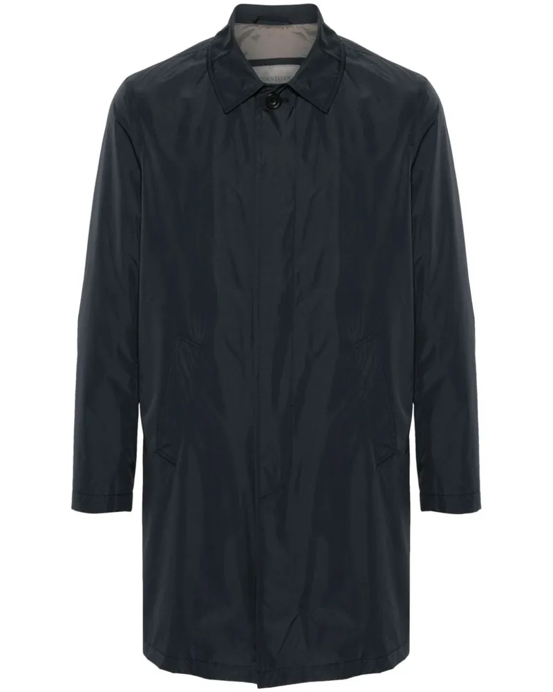 Corneliani Regenmantel mit gespreiztem Kragen - Blau Blau