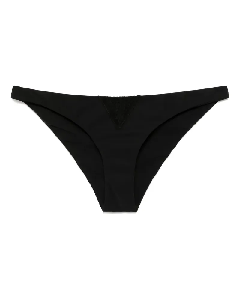 Kiki De Montparnasse Bikinihöschen mit Spitzeneinsatz - Schwarz Schwarz