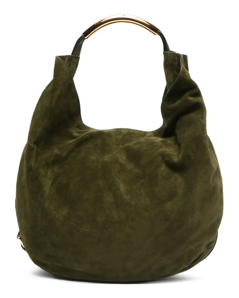 Moschino logo leather shoulder bag - Grün Grün