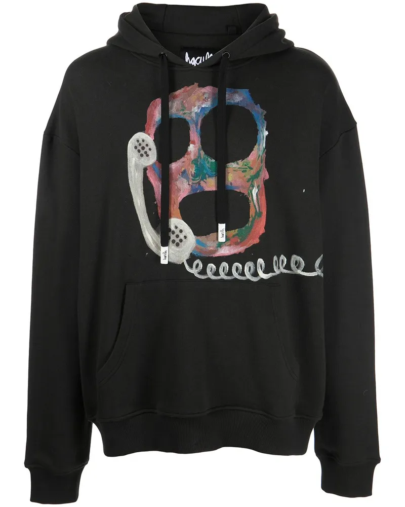 Haculla Hoodie mit grafischem Print Schwarz