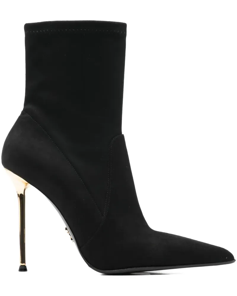 Sergio Levantesi Spitze Loretta56 Stiletto-Stiefeletten 100mm - Schwarz Schwarz