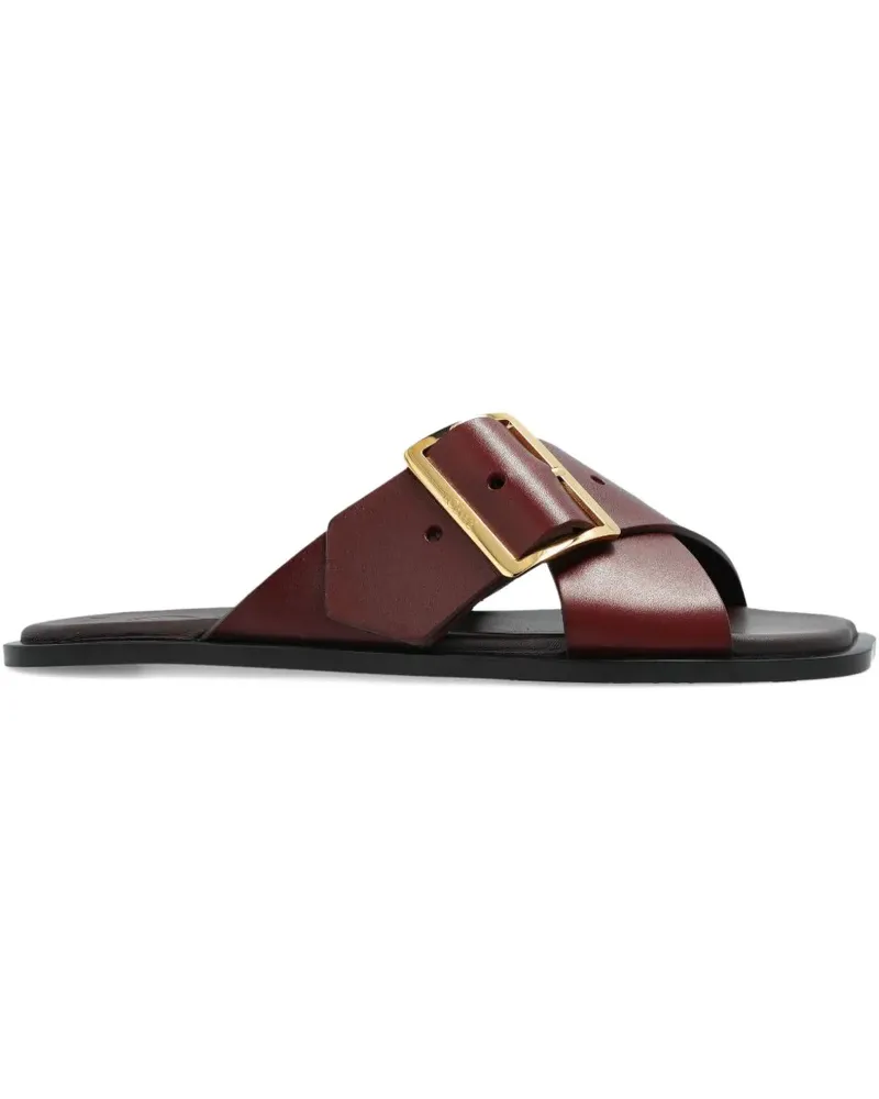 Loewe buckle crisscross sandals - Rot Rot