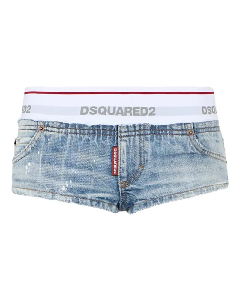 Dsquared2 Minishorts mit Stretchbund - Blau Blau