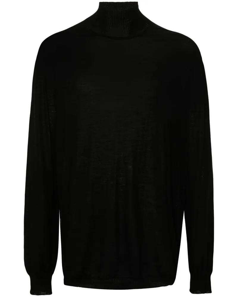 Rick Owens Oversized Turtle Pullover Schwarz