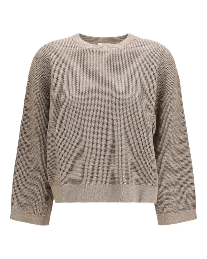 Brunello Cucinelli Pullover mit Rundhalsausschnitt - Nude Nude