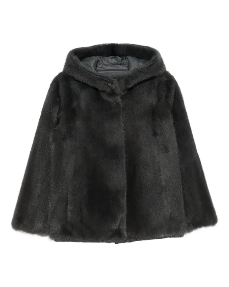 Manzoni 24 Pelzjacke mit Kapuze - Grau Grau