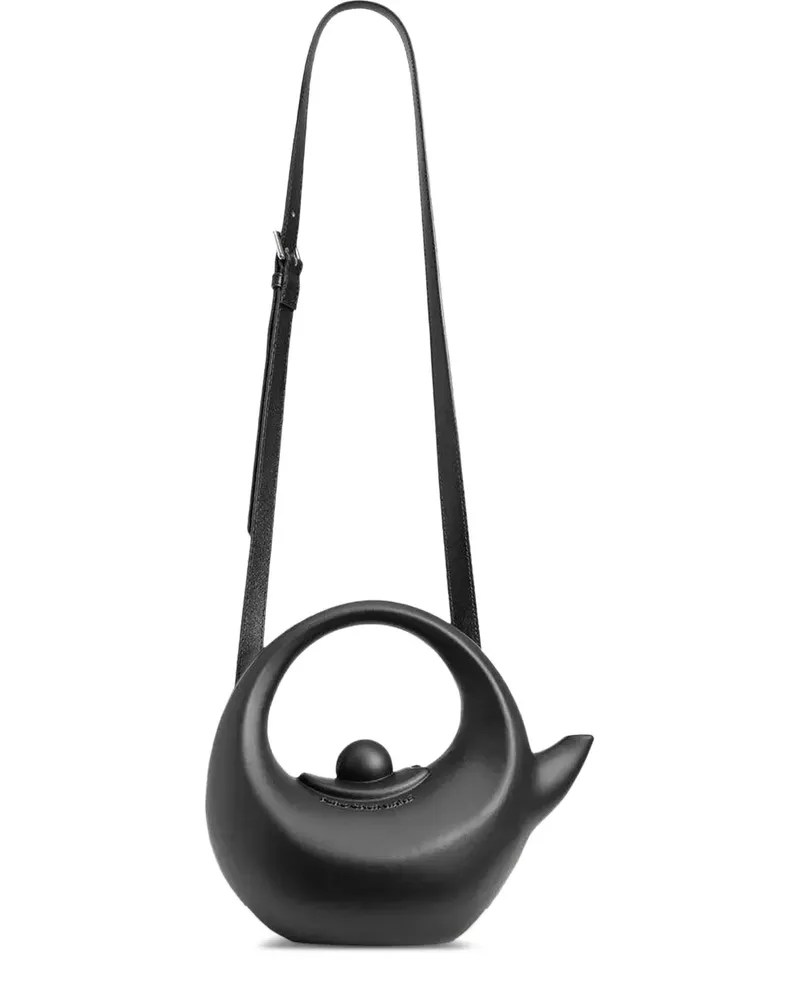 Feng Chen Wang Schultertasche in Teekannen-Form - Schwarz Schwarz