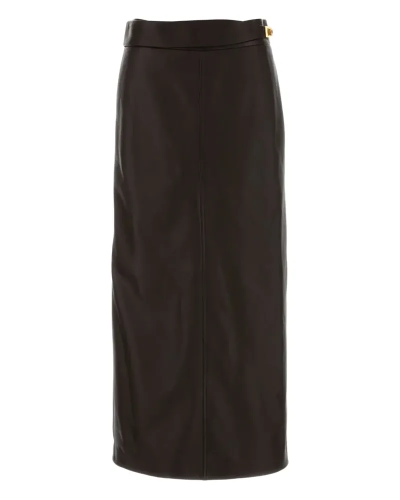 Ferragamo leather maxi skirt - Braun Braun