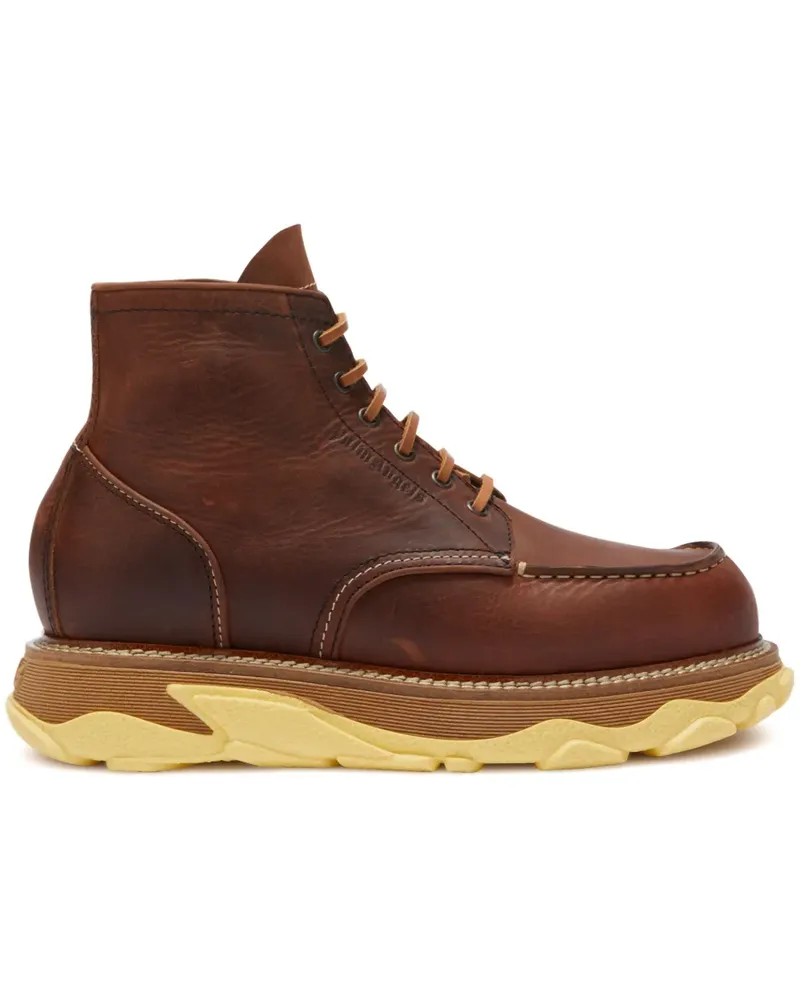 Palm Angels Hybrid Schnürstiefel - Braun Braun