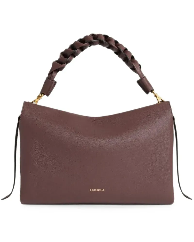 Coccinelle Mittelgroße Boheme Schultertasche mit Flechtriemen - Rot Rot
