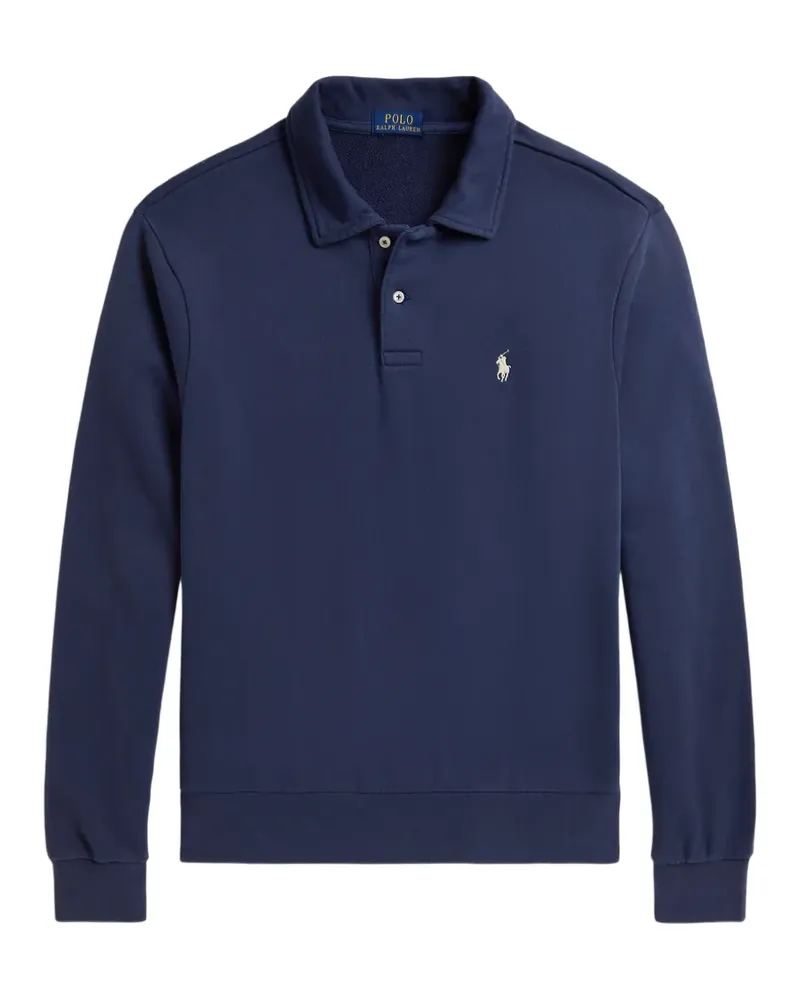 Ralph Lauren loopback fleece collared sweatshirt - Blau Blau