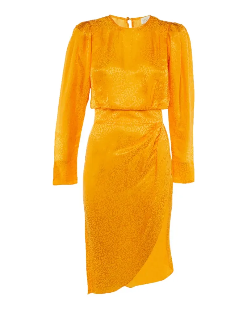 Ronny Kobo Asymmetrisches Jacquard-Kleid - Orange Orange