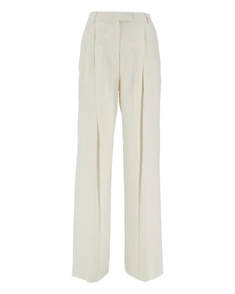 Des Phemmes Klassische Hose mit Abnähern - Weiß Weiß