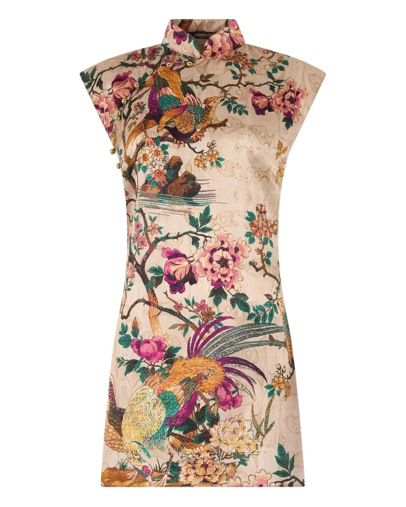 Roberto Cavalli Kleid mit Vogel-Print - Rosa Rosa