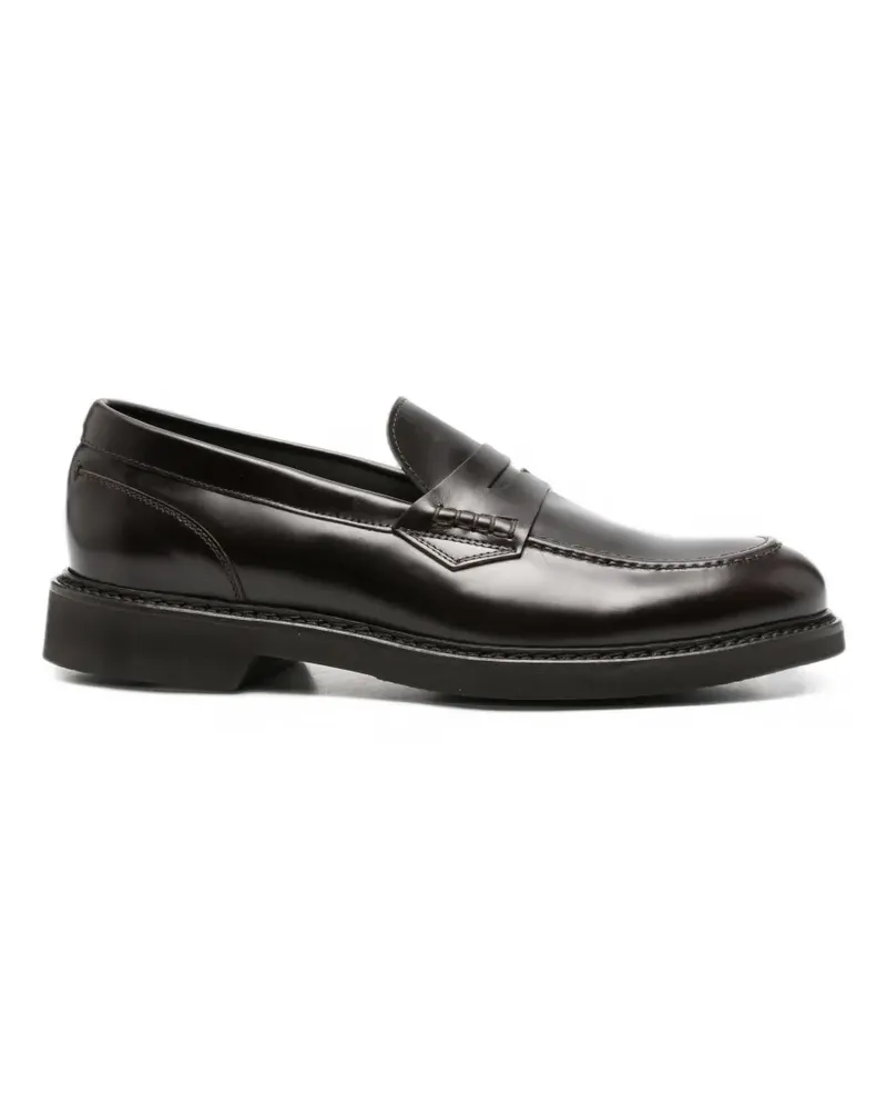 Canali leather penny loafers - Braun Braun