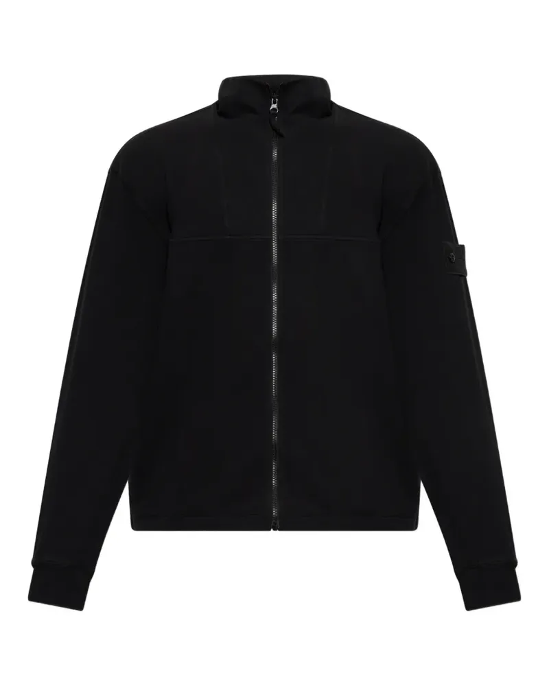 Stone Island 6100025 stretch-cotton fleece_S Ghost jacket - Schwarz Schwarz