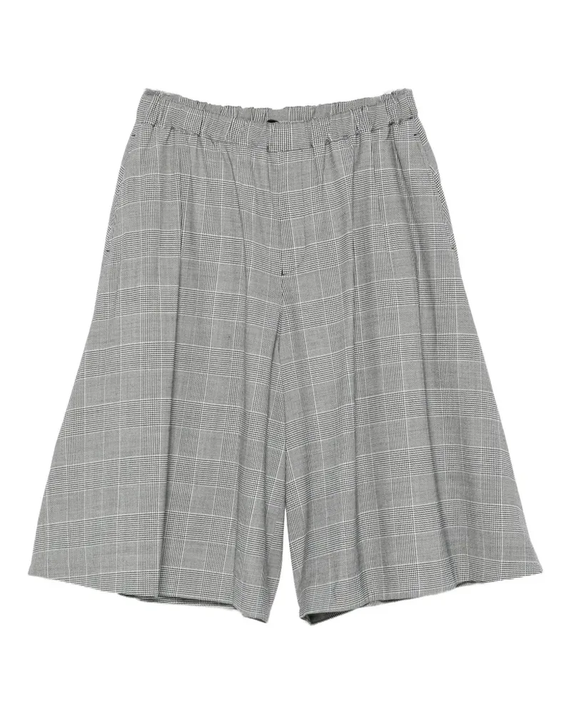 Comme des Garçons Prince of Wales check cropped shorts - Schwarz Schwarz