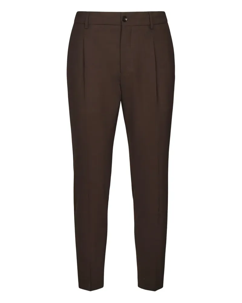 Be Able Hose mit Bundfalten - Braun Braun