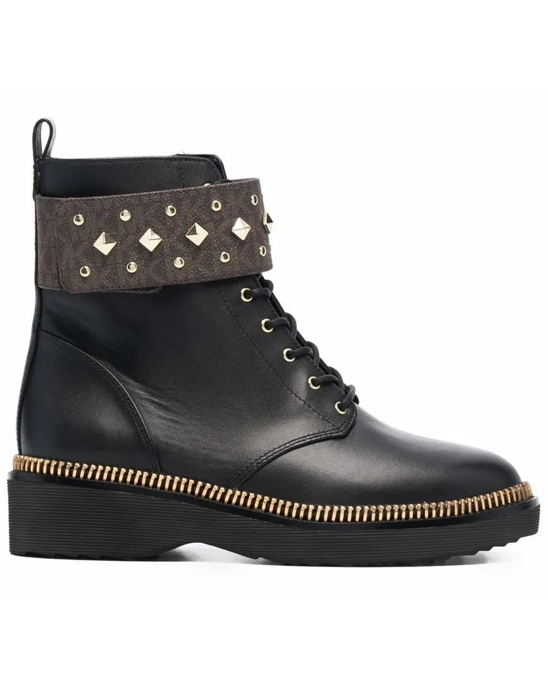 Michael Kors Haskell Stiefel mit Logo - Schwarz Schwarz