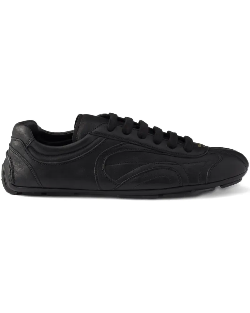 Prada lace-up round-toe sneakers - Schwarz Schwarz