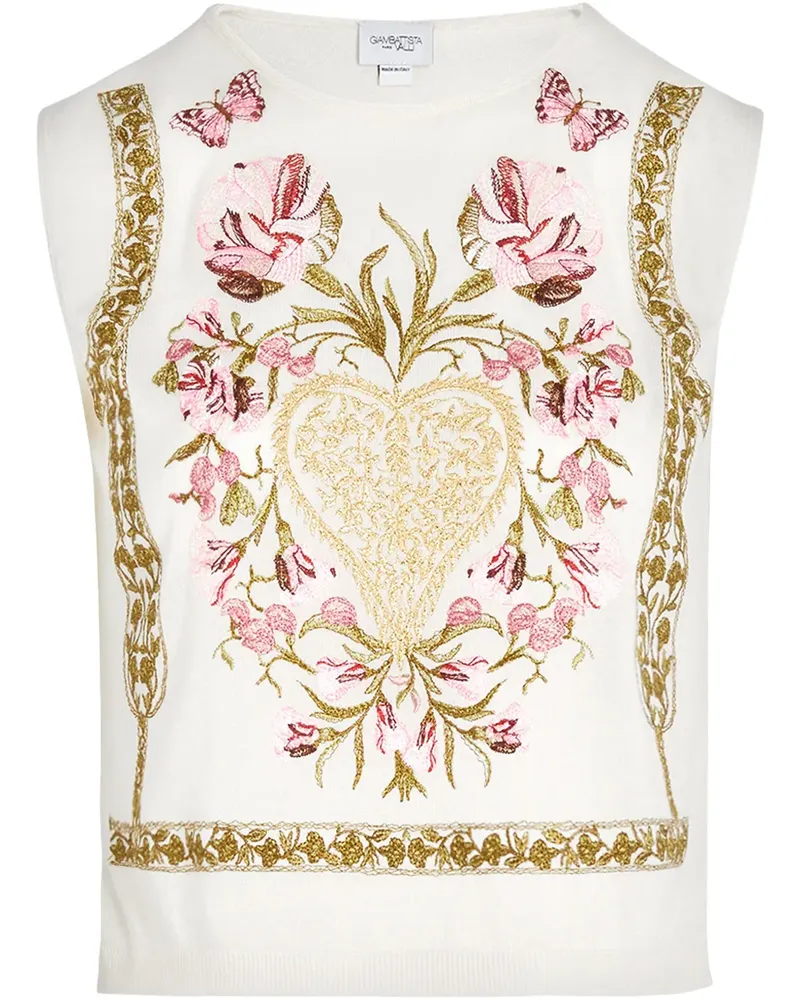 Giambattista Valli Besticktes Top - Weiß Weiß