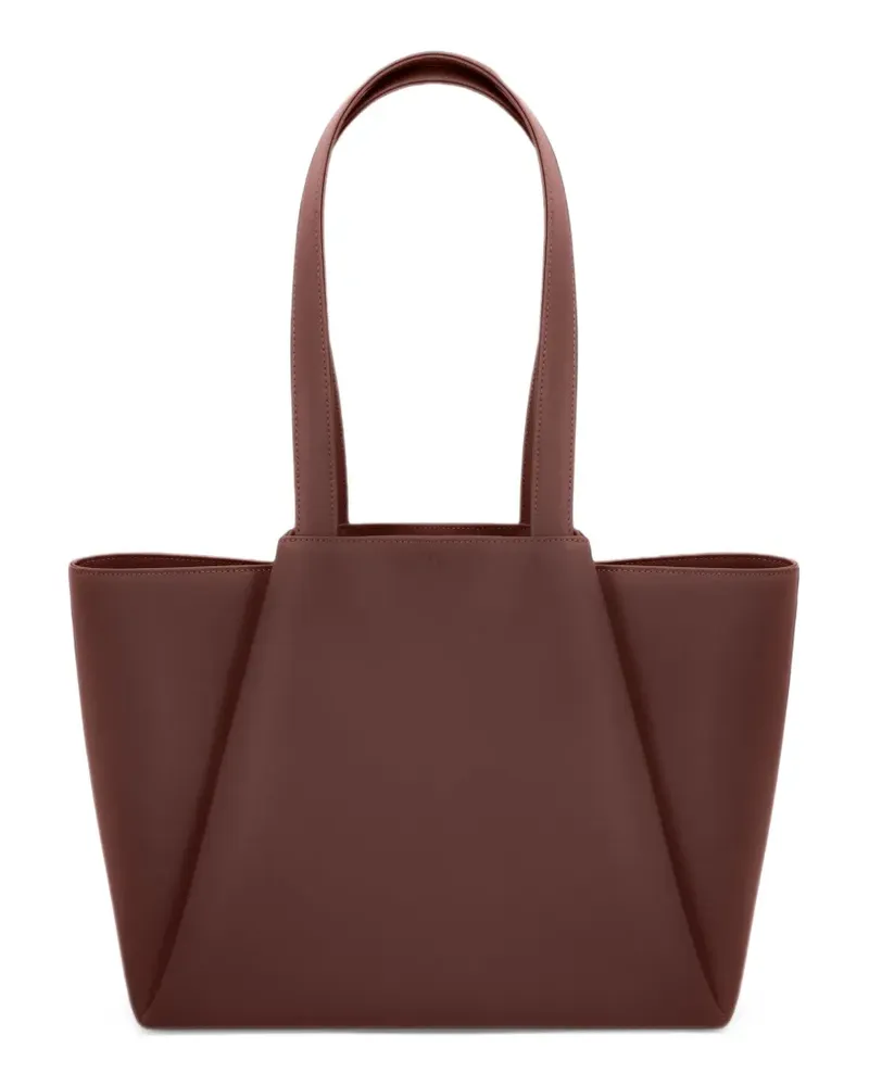 KAAI Midi Pyramid Tote Bag aus Leder - Braun Braun