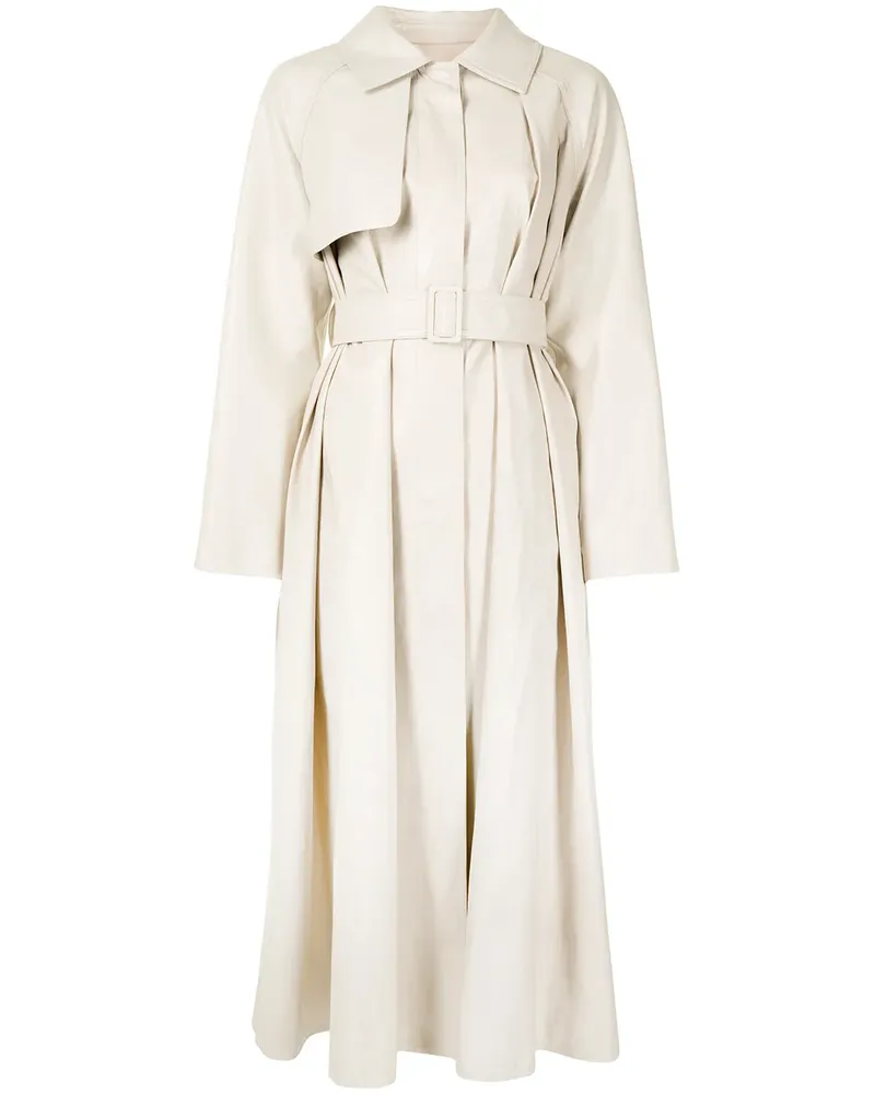 GOEN.J Trenchcoat aus Faux-Leder - Nude Nude