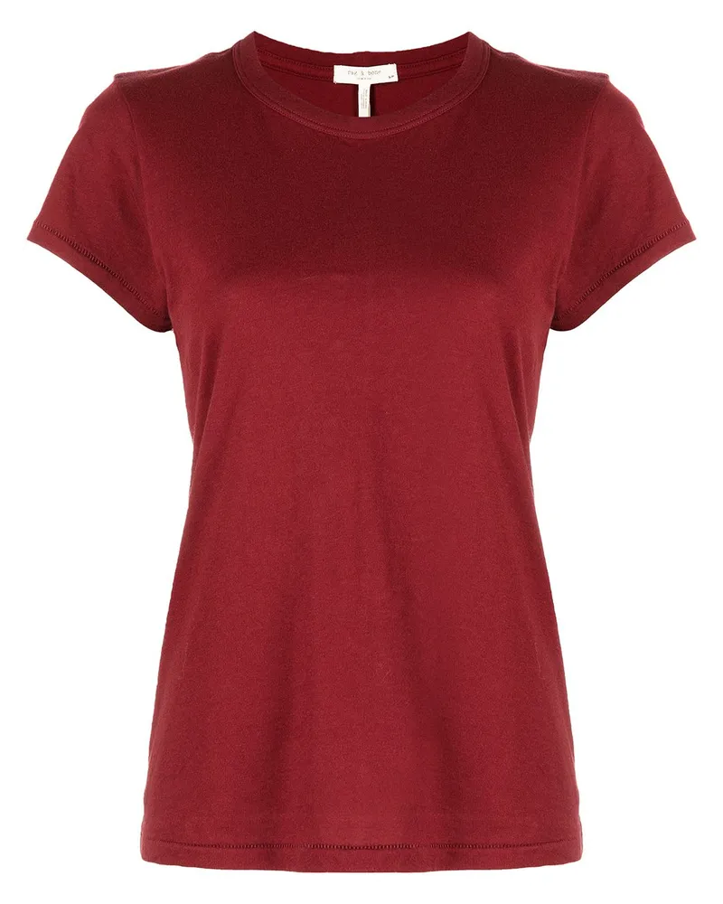 Rag & Bone Stückgefärbtes T-Shirt Rot
