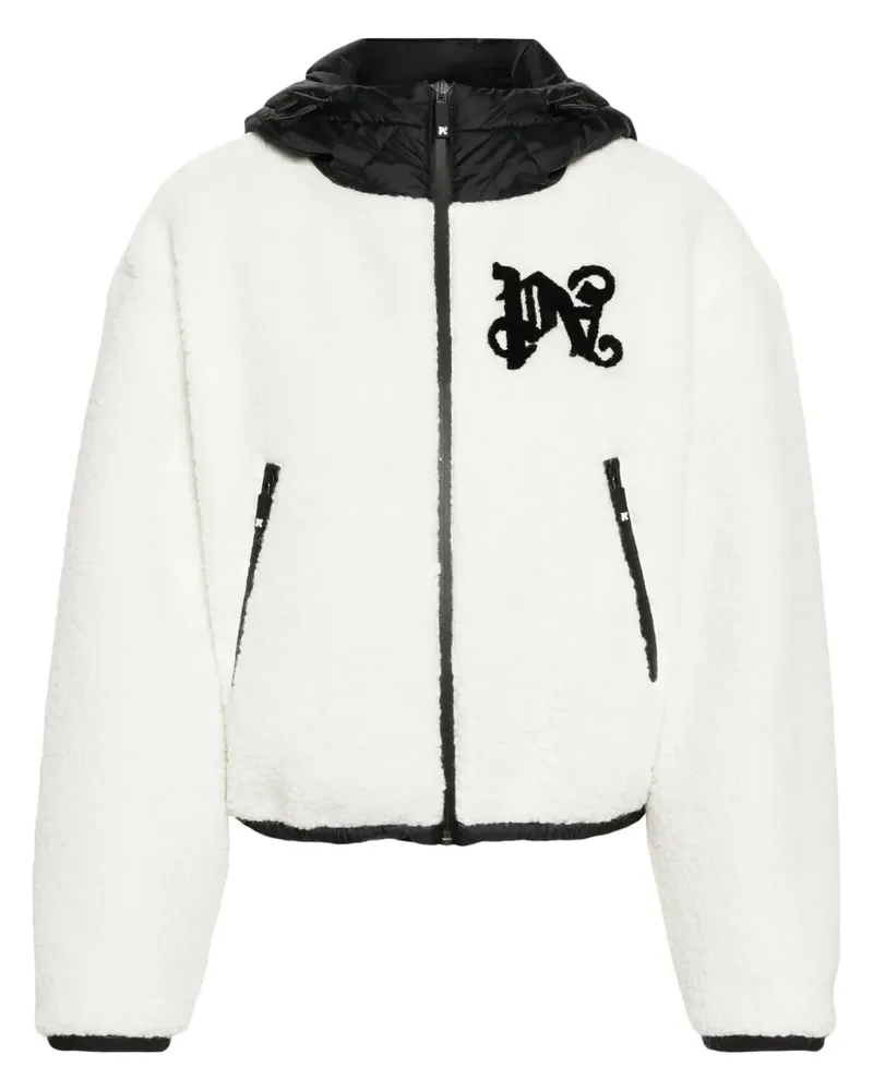 Palm Angels Fleece-Skijacke mit Monogramm - Weiß Weiß