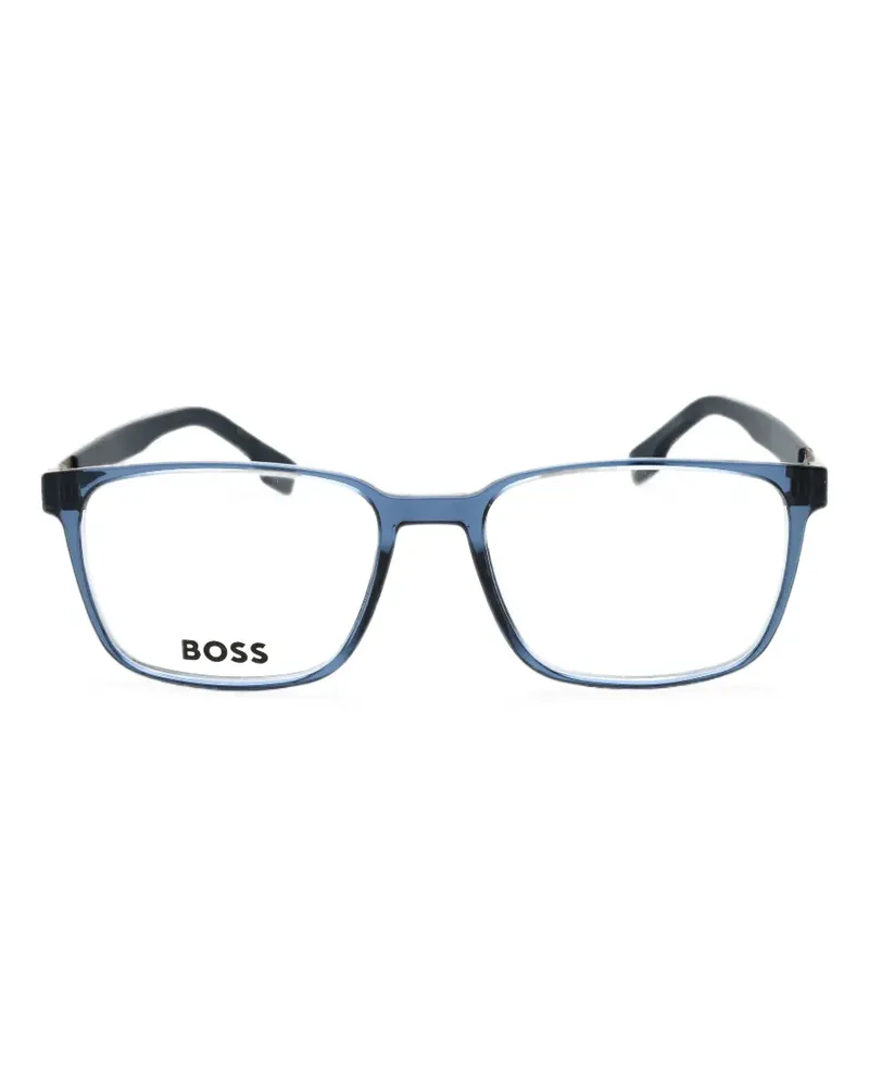 HUGO BOSS rectangle-frame glasses - Blau Blau