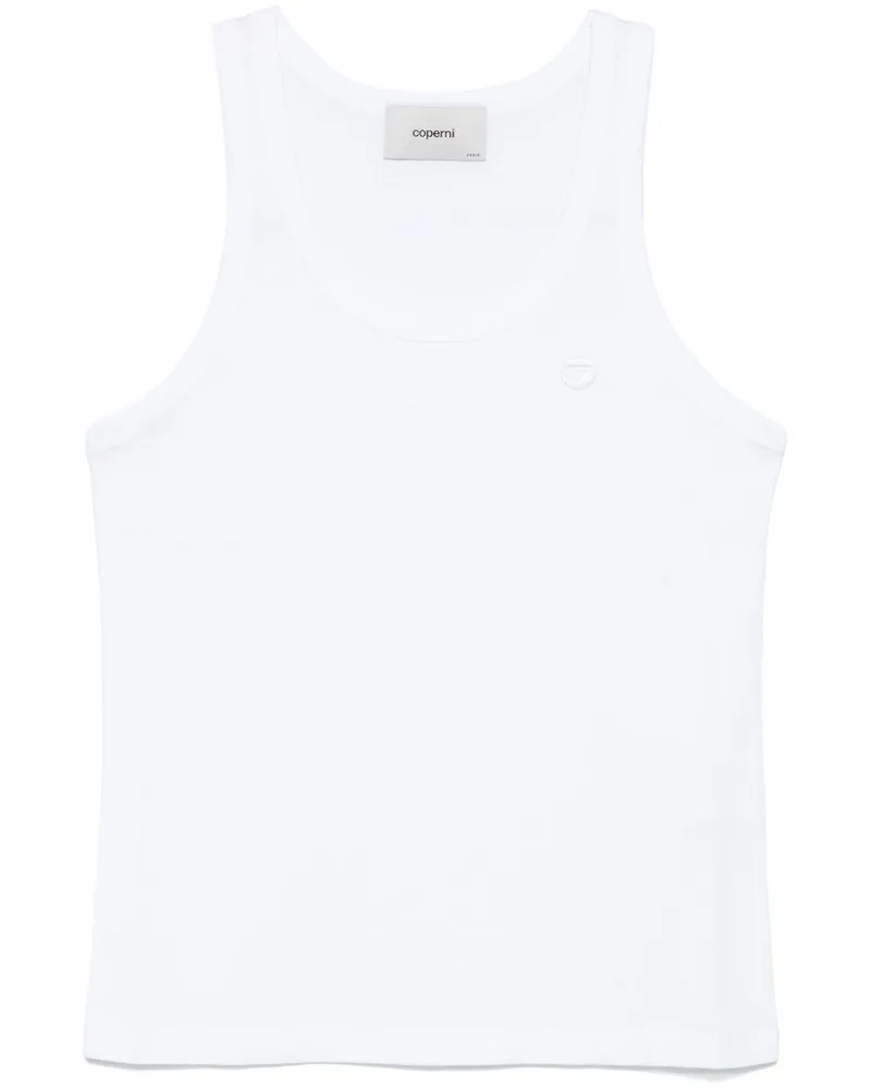 COPERNI Leichtes Jerseyoberteil mit Logo-Stickerei - Weiß Weiß